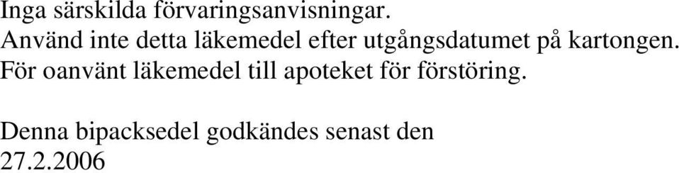 på kartongen.