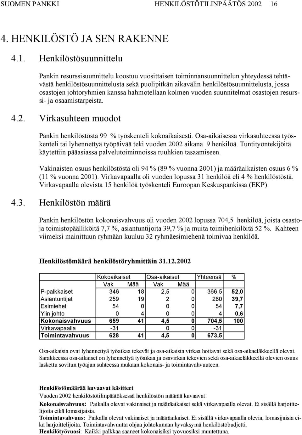 Henkilöstösuunnittelu Pankin resurssisuunnittelu koostuu vuosittaisen toiminnansuunnittelun yhteydessä tehtävästä henkilöstösuunnittelusta sekä puolipitkän aikavälin henkilöstösuunnittelusta, jossa
