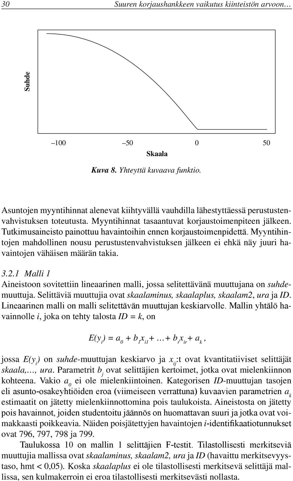 Myyntihintojen mahdollinen nousu perustustenvahvistuksen jälkeen ei ehkä näy juuri havaintojen vähäisen määrän takia. 3.2.