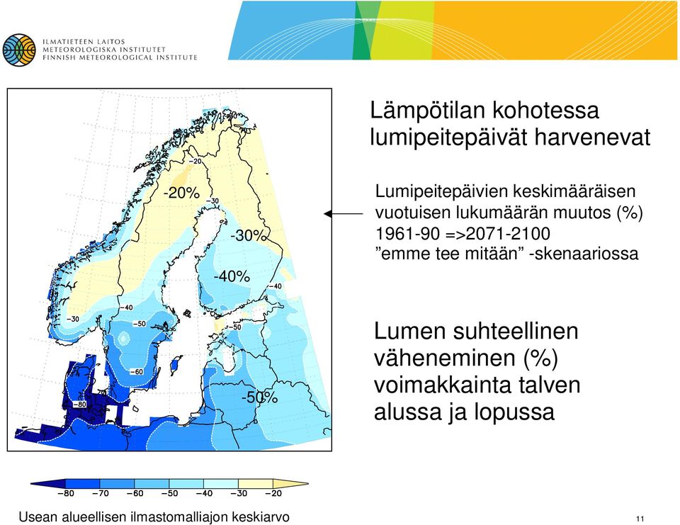 =>2071-2100 emme tee mitään -skenaariossa -50% Lumen suhteellinen