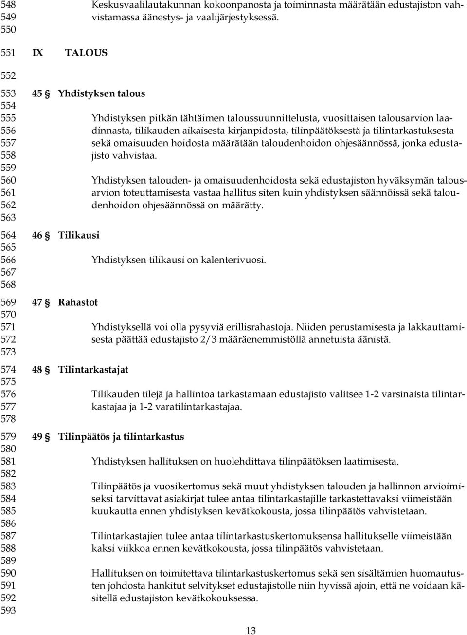 Yhdistyksen pitkän tähtäimen taloussuunnittelusta, vuosittaisen talousarvion laadinnasta, tilikauden aikaisesta kirjanpidosta, tilinpäätöksestä ja tilintarkastuksesta sekä omaisuuden hoidosta