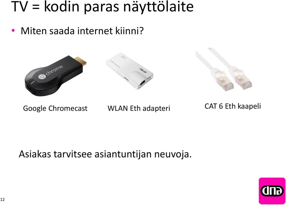 Google Chromecast WLAN Eth adapteri