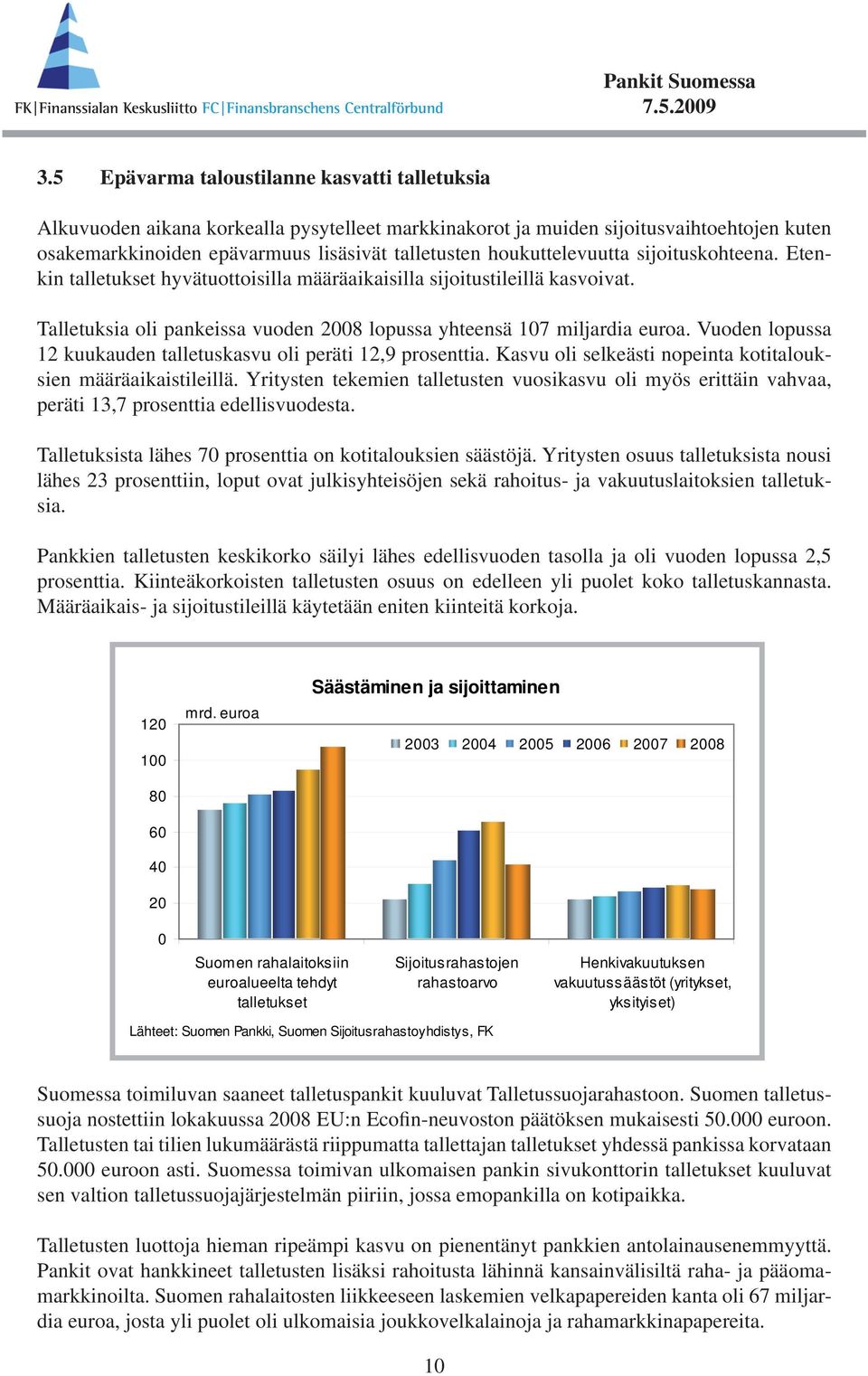 Vuoden lopussa 12 kuukauden talletuskasvu oli peräti 12,9 prosenttia. Kasvu oli selkeästi nopeinta kotitalouksien määräaikaistileillä.