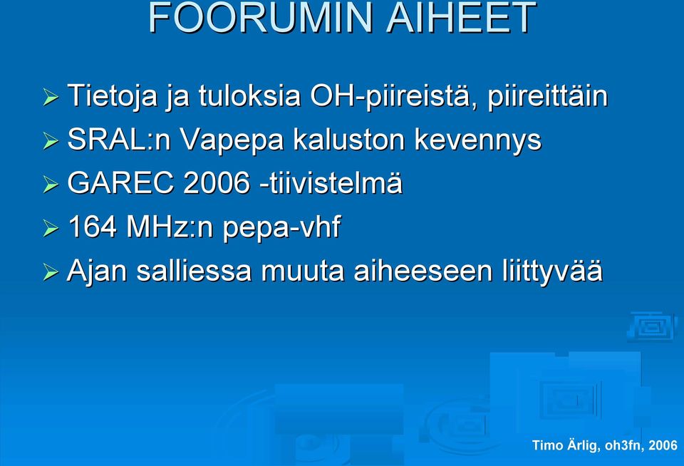 kaluston kevennys GAREC 2006 -tiivistelmä 164