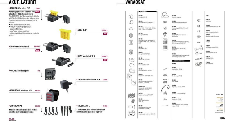 110/240 V yhteensopiva pikalaturi: - lataa noin 4 tunnissa, - lataa / lataus valmis -merkkivalo, - voidaan käyttää kaikkialla maailmassa adapterilla (ei sis.).