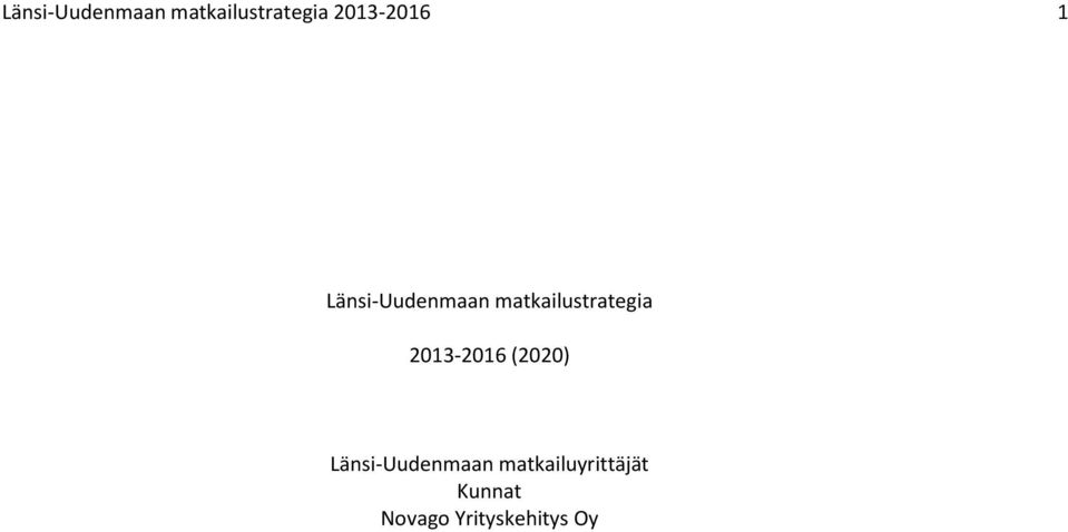 Länsi-Uudenmaan matkailuyrittäjät Kunnat