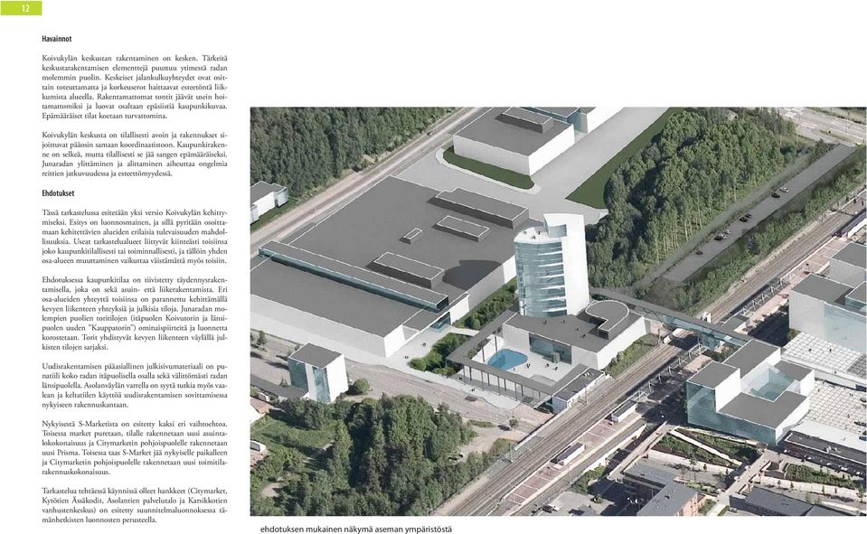 Epämääräiset tilat oetaan turattomina. Koiuylän esusta on tilallisesti aoin ja raennuset sijoittuat pääosin samaan oordinaatistoon.