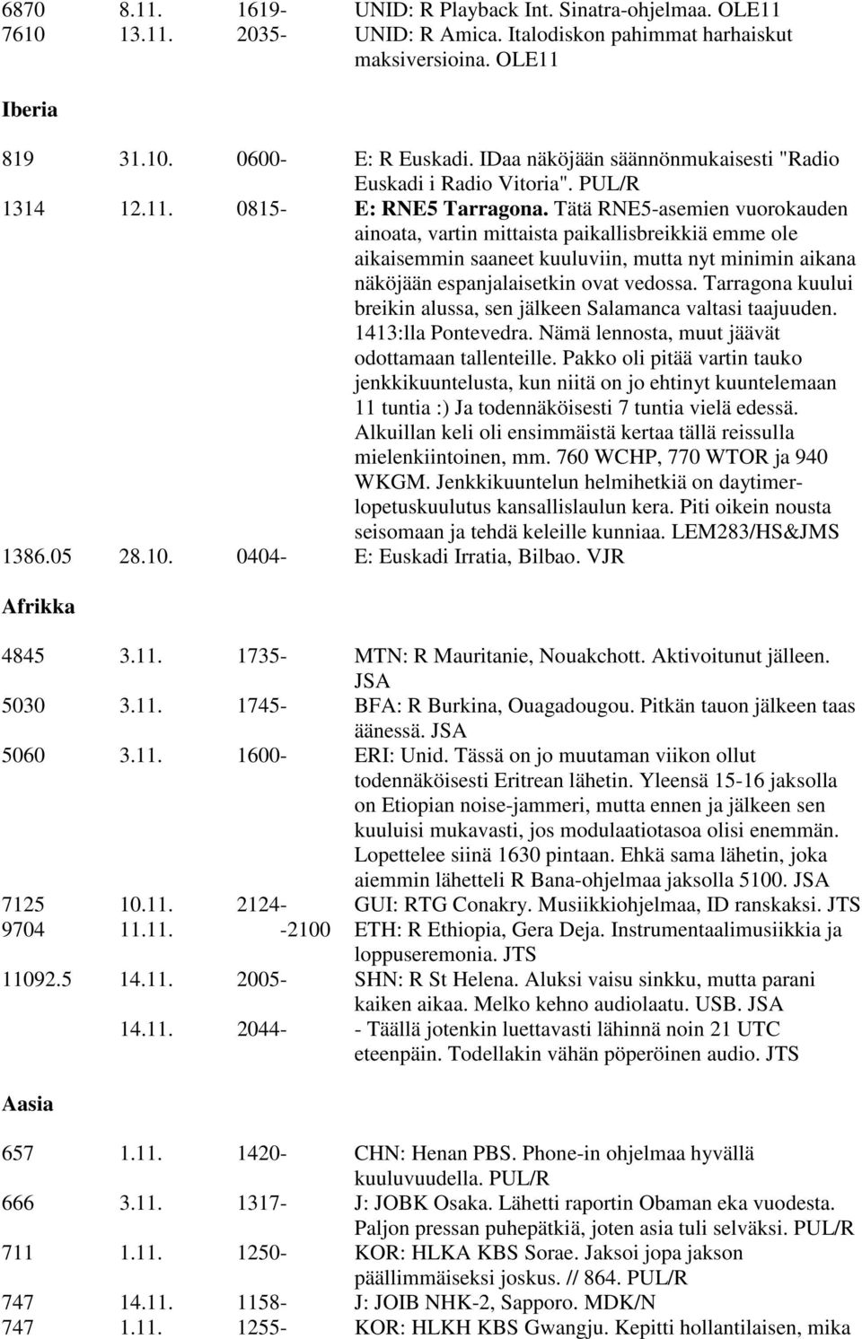 Tätä RNE5-asemien vuorokauden ainoata, vartin mittaista paikallisbreikkiä emme ole aikaisemmin saaneet kuuluviin, mutta nyt minimin aikana näköjään espanjalaisetkin ovat vedossa.