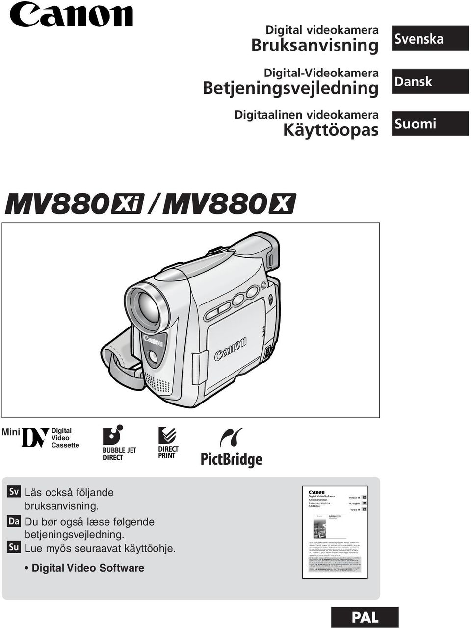 F r mer information om hanteringen, se anv ndar handboken i PDF-fo rmat som finns p Instruction Manual PDF Format disk.