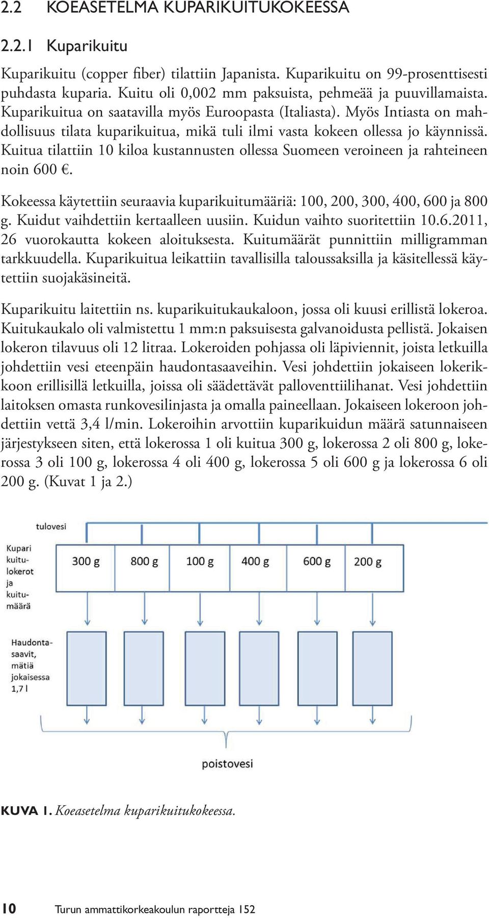 Myös Intiasta on mahdollisuus tilata kuparikuitua, mikä tuli ilmi vasta kokeen ollessa jo käynnissä. Kuitua tilattiin 10 kiloa kustannusten ollessa Suomeen veroineen ja rahteineen noin 600.