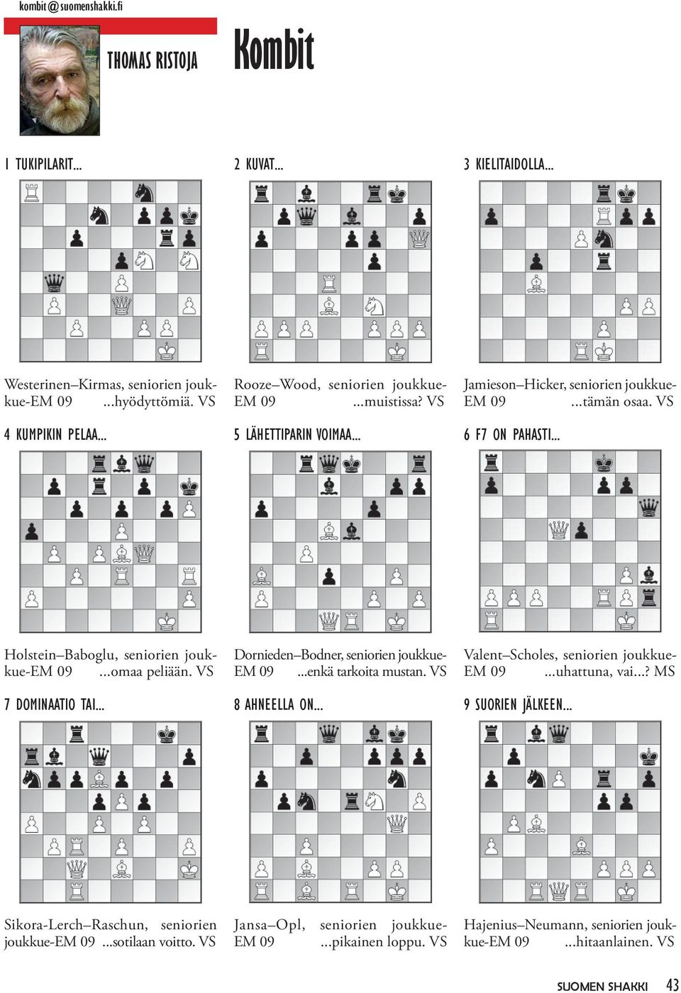 .. Holstein Baboglu, seniorien joukkue-em 09...omaa peliään. VS 7 DOMINAATIO TAI... Dornieden Bodner, seniorien joukkue- EM 09...enkä tarkoita mustan. VS 8 AHNEELLA ON.