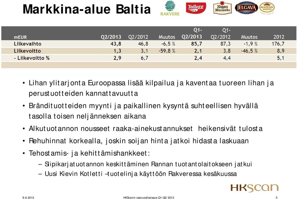 heikensivät tulosta Rehuhinnat korkealla, joskin soijan hinta jatkoi hidasta laskuaan Tehostamis- ja kehittämishankkeet: Siipikarjatuotannon