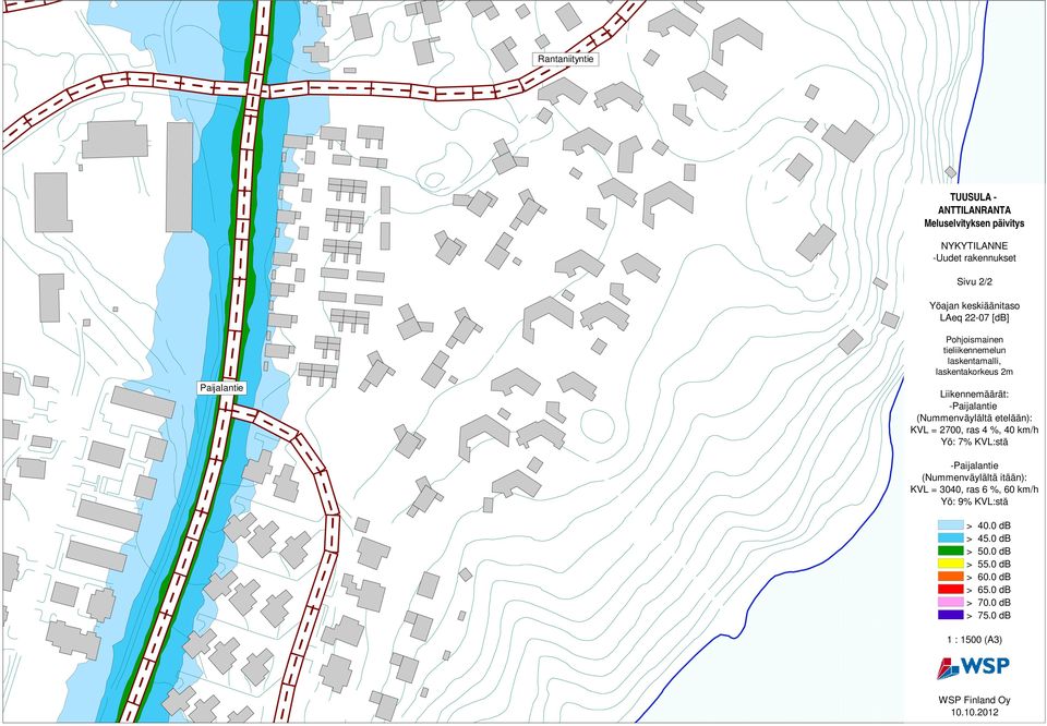 KVL = 2700, ras 4 %, 40 km/h Yö: 7% KVL:stä