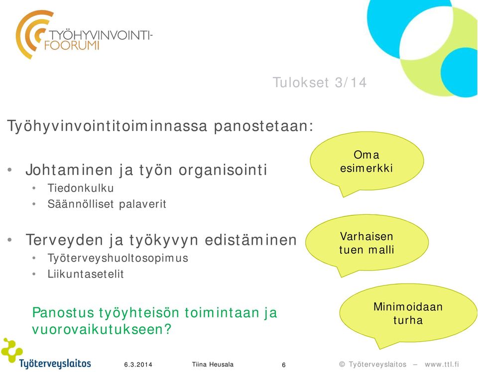 edistäminen Työterveyshuoltosopimus Liikuntasetelit Oma esimerkki Varhaisen