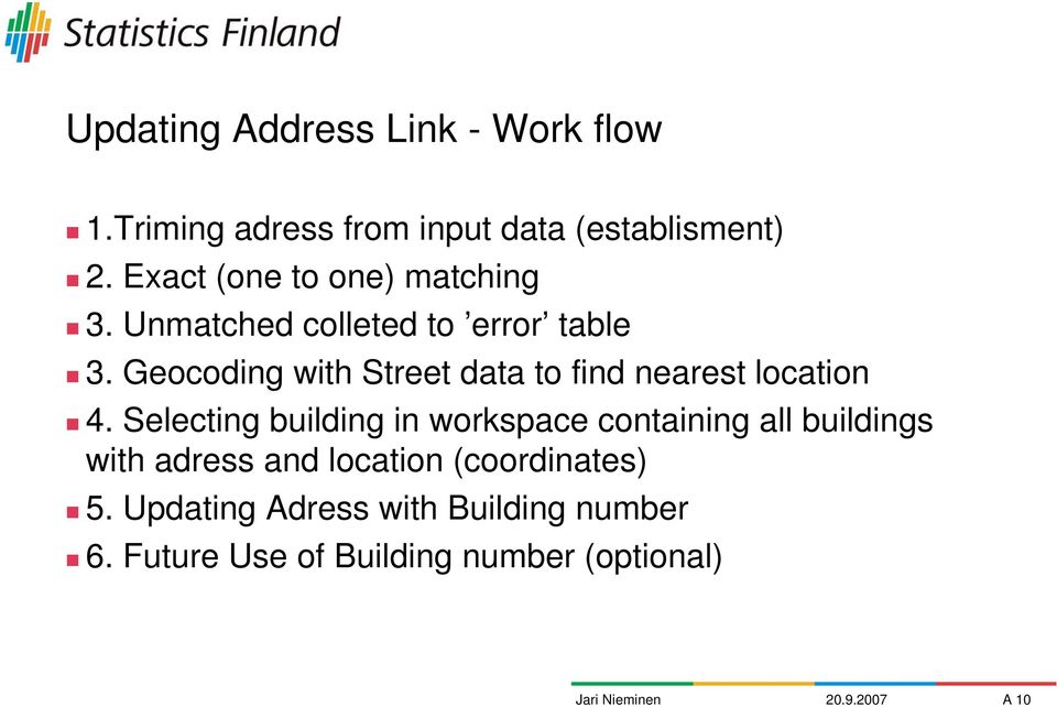 Geocoding with Street data to find nearest location 4.