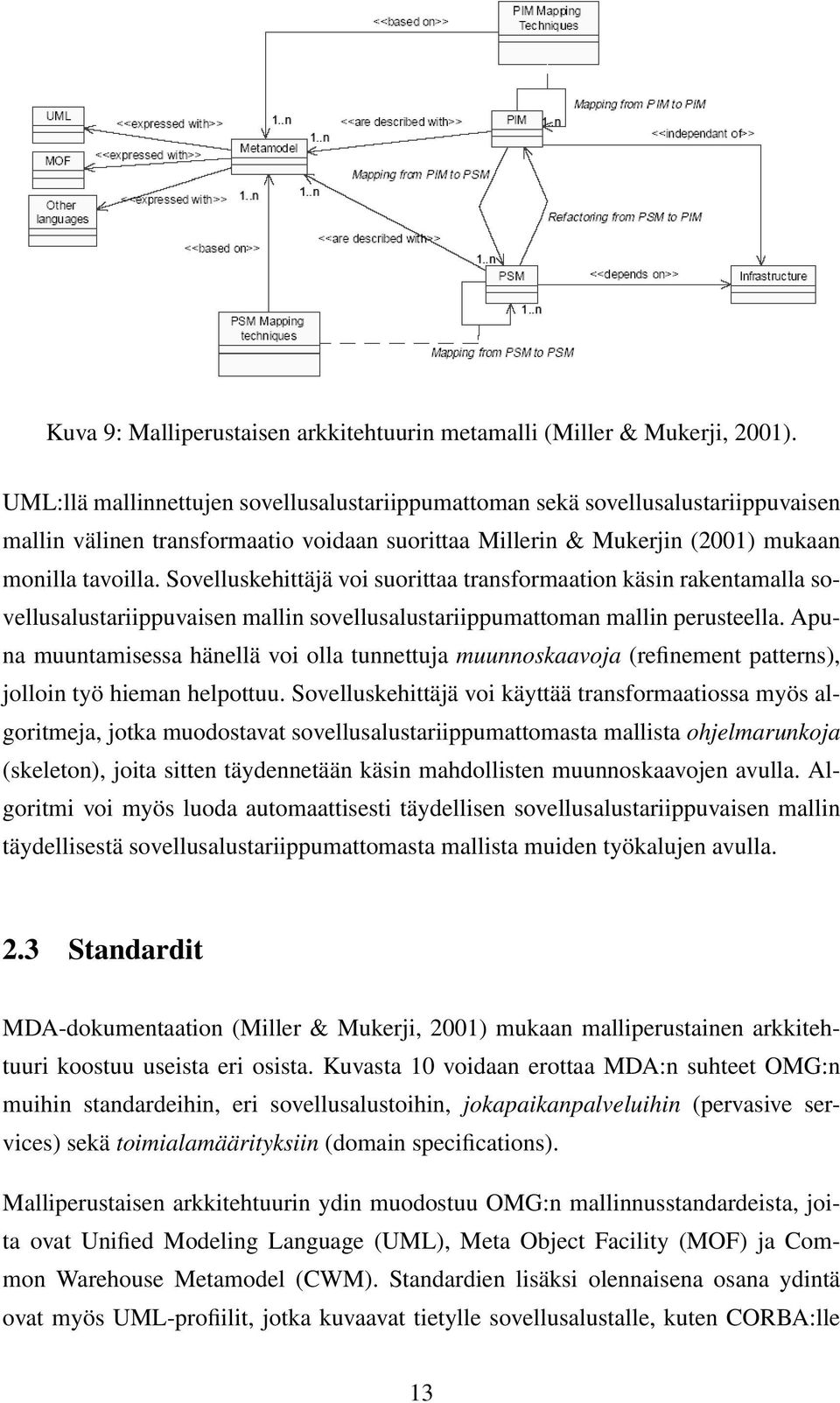 Sovelluskehittäjä voi suorittaa transformaation käsin rakentamalla sovellusalustariippuvaisen mallin sovellusalustariippumattoman mallin perusteella.