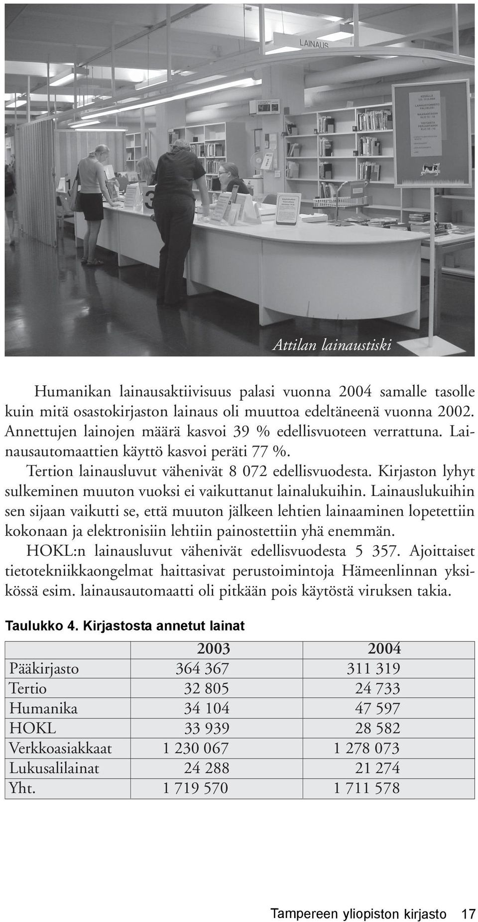 Kirjaston lyhyt sulkeminen muuton vuoksi ei vaikuttanut lainalukuihin.