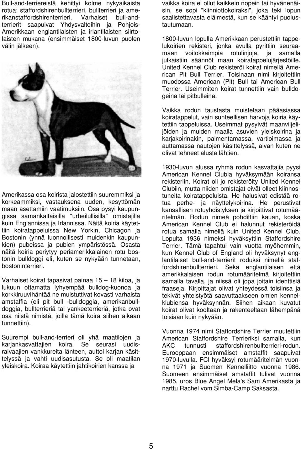 vaikka koira ei ollut kaikkein nopein tai hyvänenäisin, se sopi "kiinniottokoiraksi", joka teki lopun saalistettavasta eläimestä, kun se kääntyi puolustautumaan.