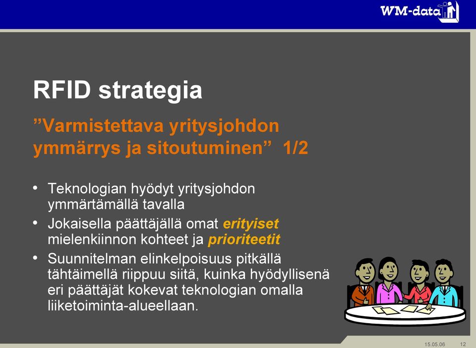 mielenkiinnon kohteet ja prioriteetit Suunnitelman elinkelpoisuus pitkällä tähtäimellä