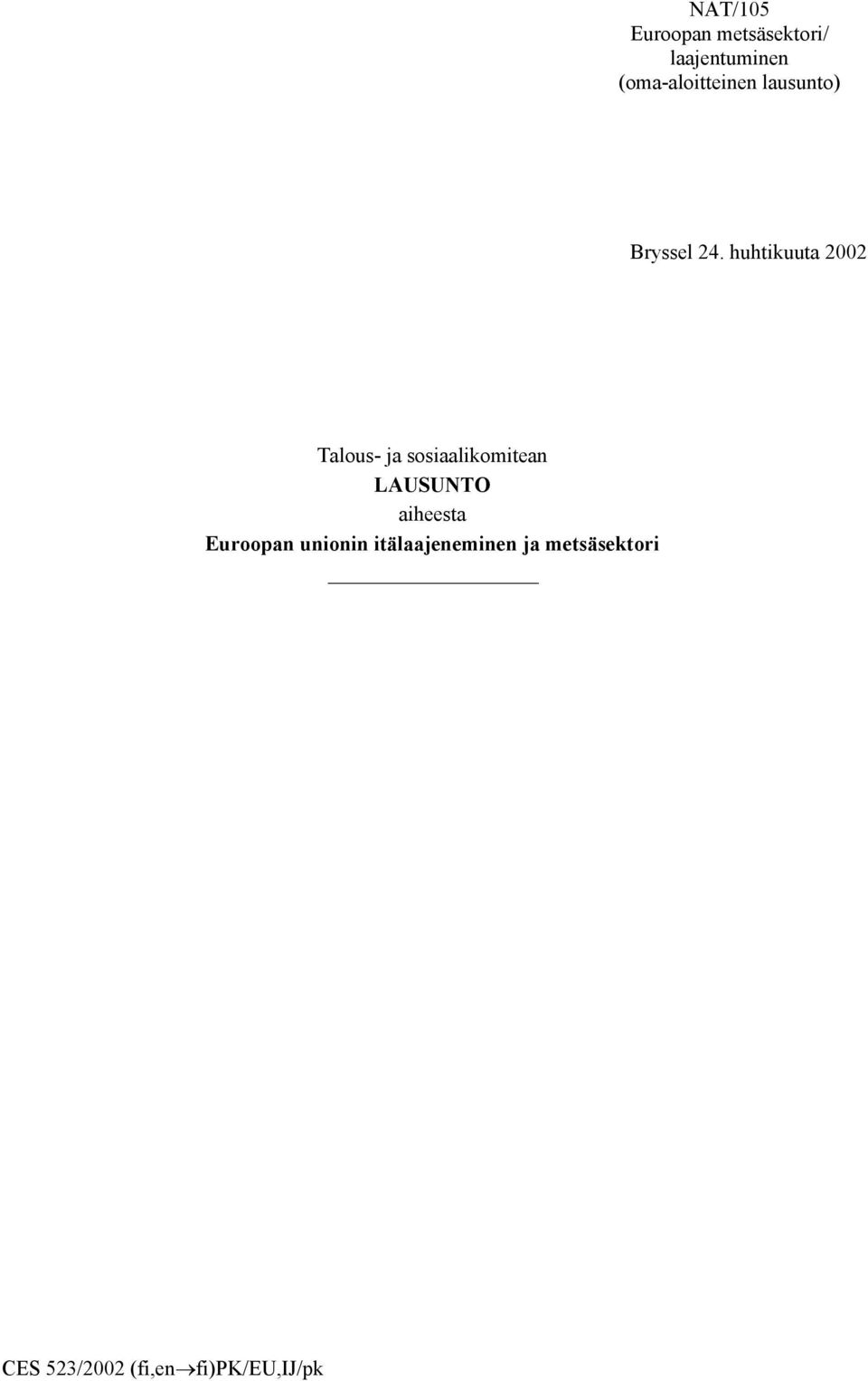 huhtikuuta 2002 Talous- ja sosiaalikomitean