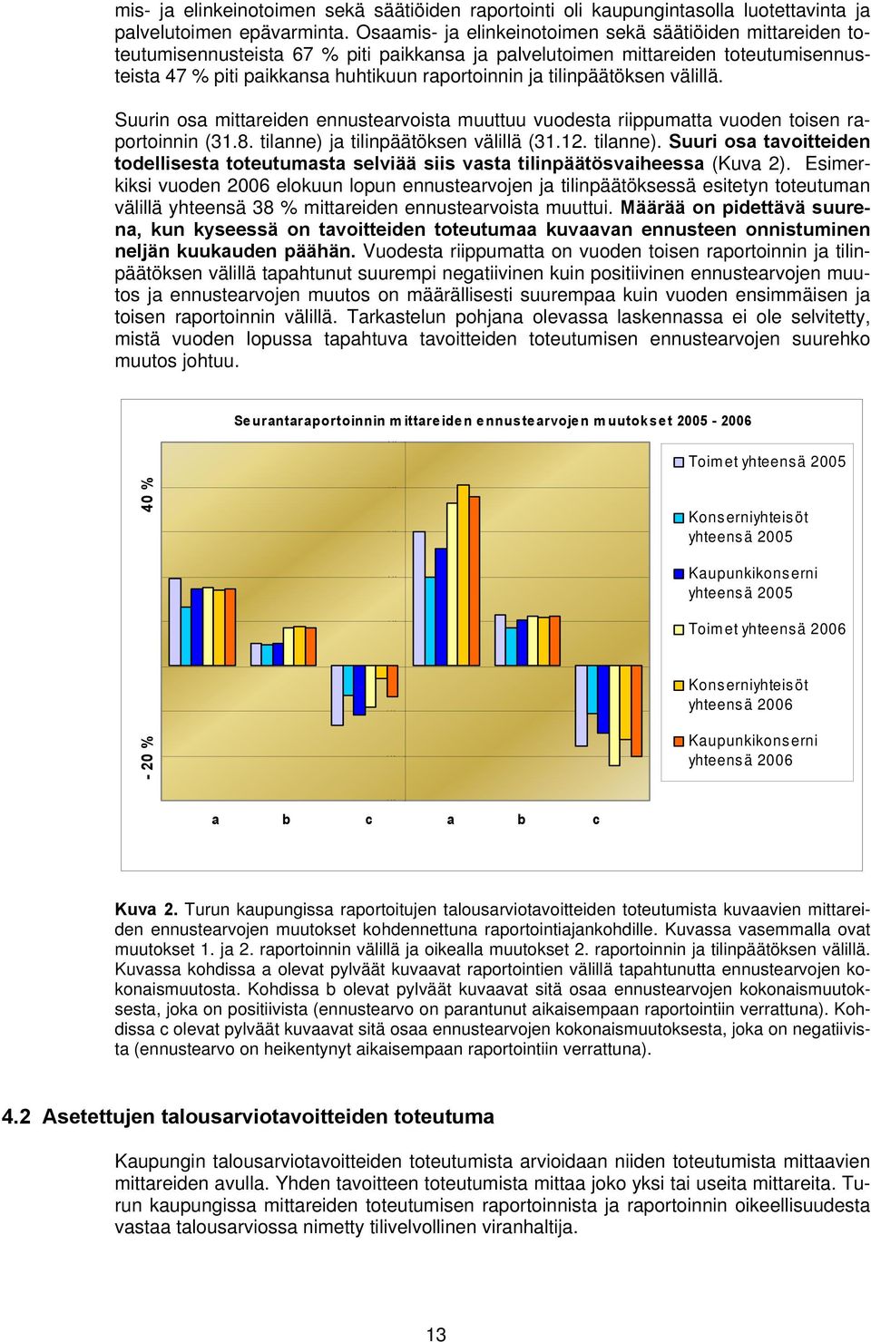 tilinpäätöksen välillä. Suurin osa mittareiden ennustearvoista muuttuu vuodesta riippumatta vuoden toisen raportoinnin (31.8. tilanne) 