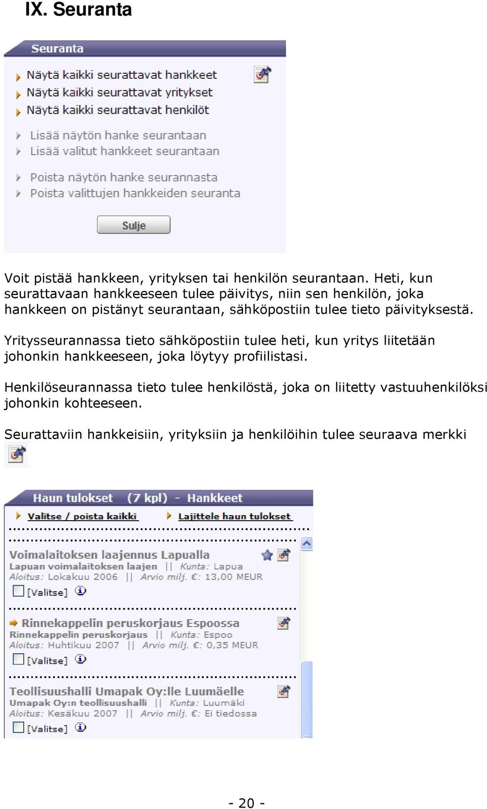 tieto päivityksestä.