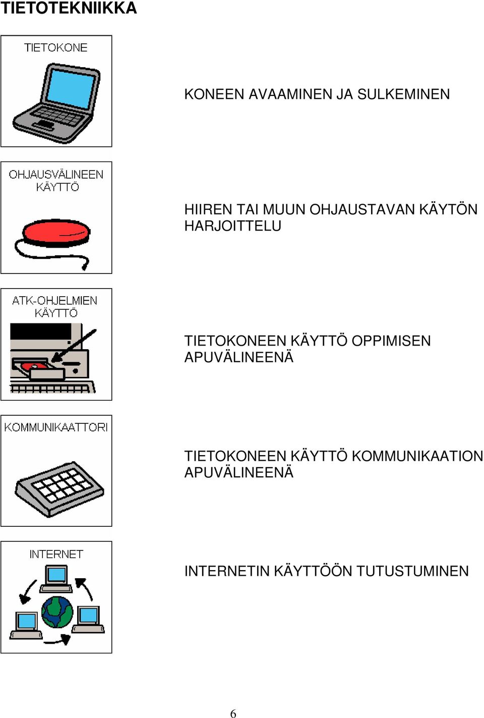 KÄYTTÖ OPPIMISEN APUVÄLINEENÄ TIETOKONEEN KÄYTTÖ