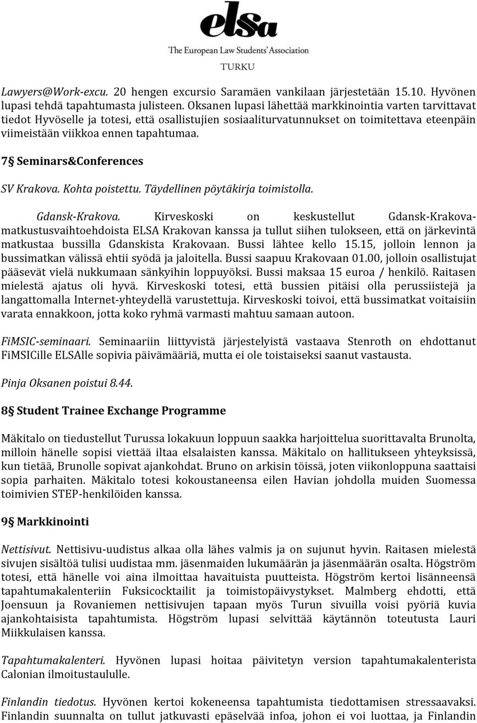 7 Seminars&Conferences SV Krakova. Gdansk-Krakova.