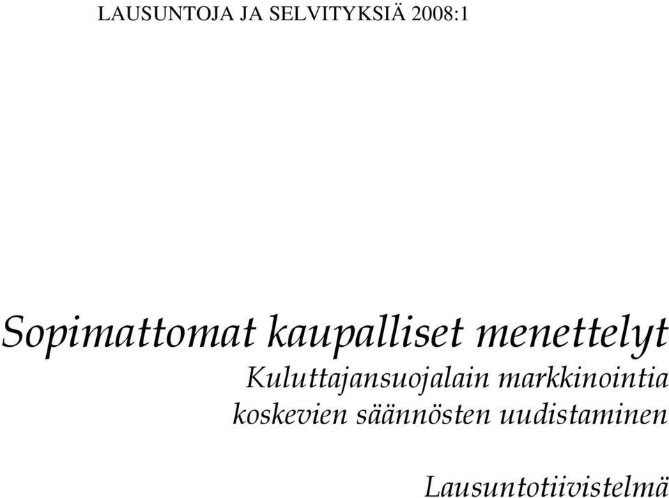 Kuluttajansuojalain markkinointia