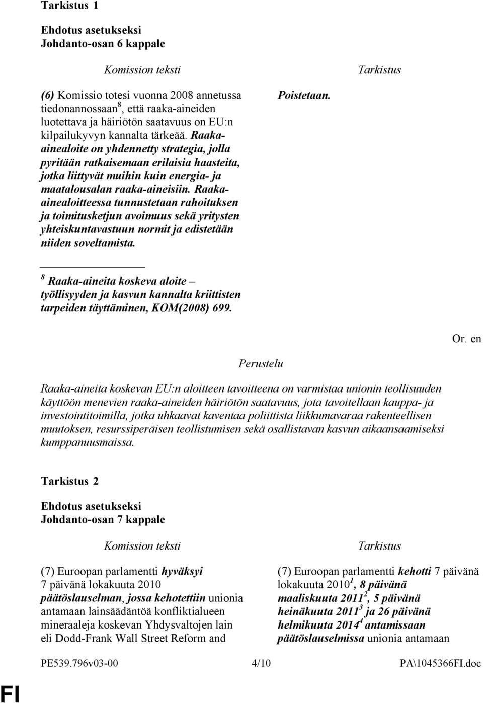 Raakaainealoitteessa tunnustetaan rahoituksen ja toimitusketjun avoimuus sekä yritysten yhteiskuntavastuun normit ja edistetään niiden soveltamista.
