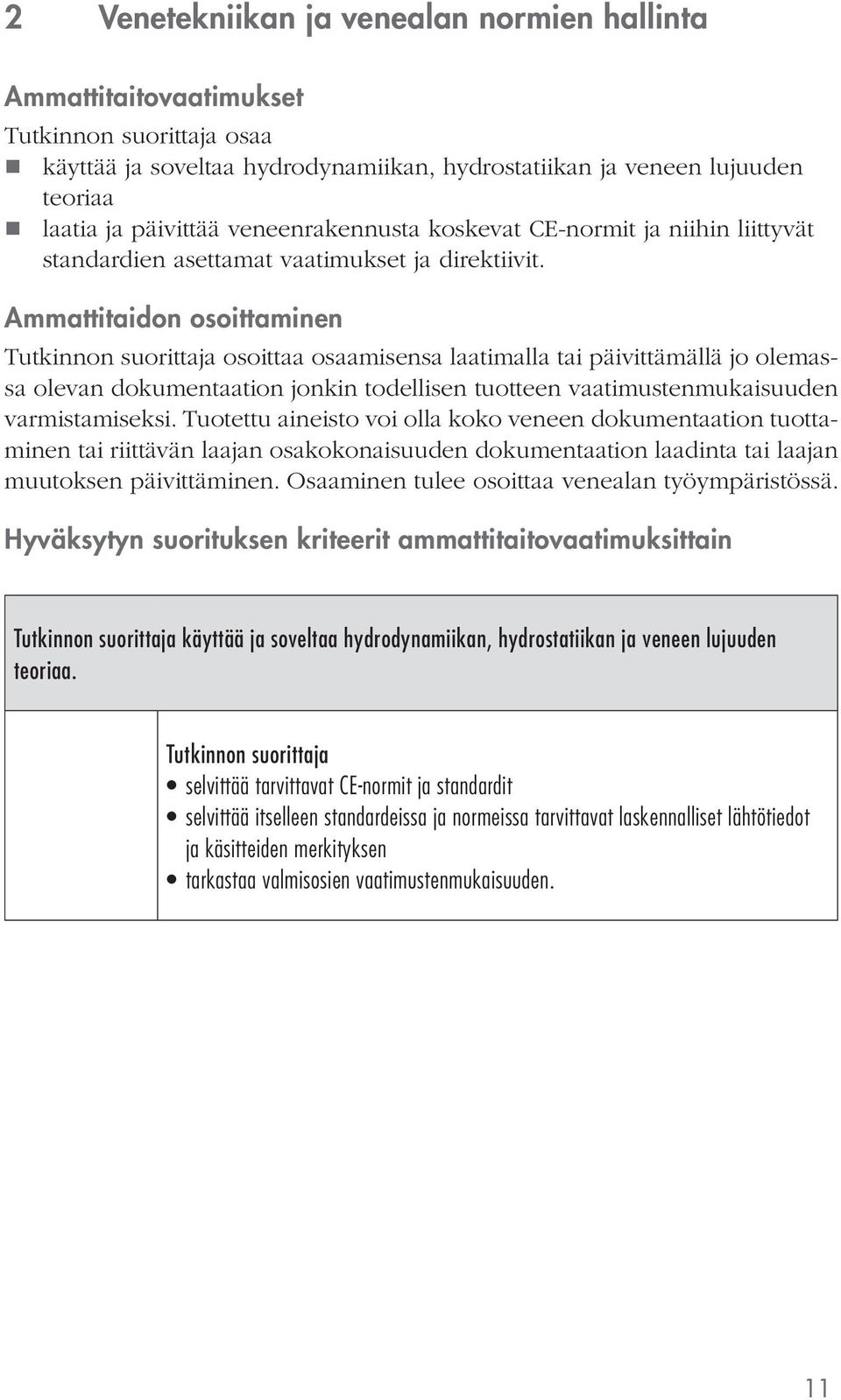 Ammattitaidon osoittaminen osoittaa osaamisensa laatimalla tai päivittämällä jo olemassa olevan dokumentaation jonkin todellisen tuotteen vaatimustenmukaisuuden varmistamiseksi.