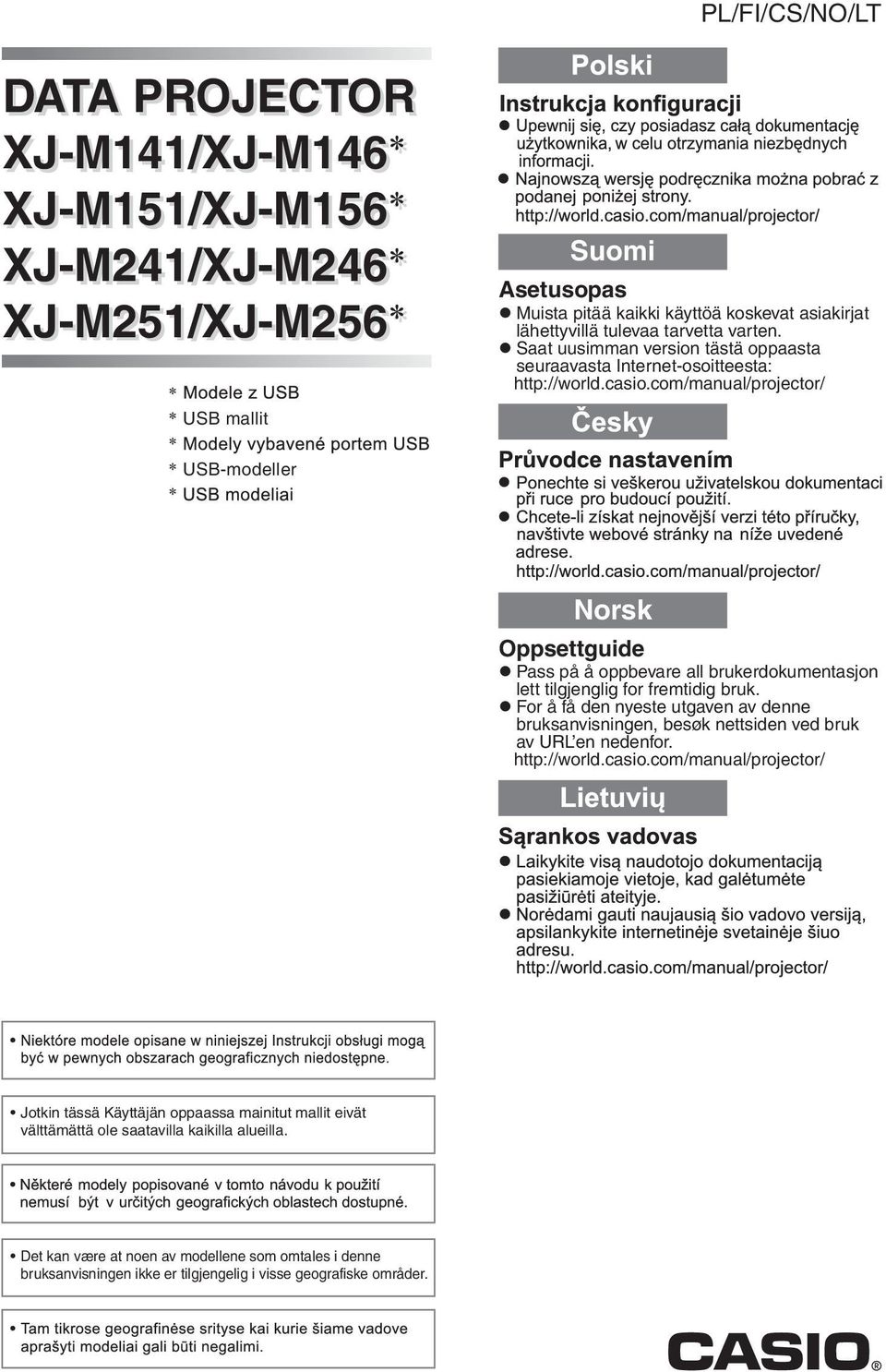 com/manual/projector/ Norsk Oppsettguide Pass på å oppbevare all brukerdokumentasjon lett tilgjenglig for fremtidig bruk.