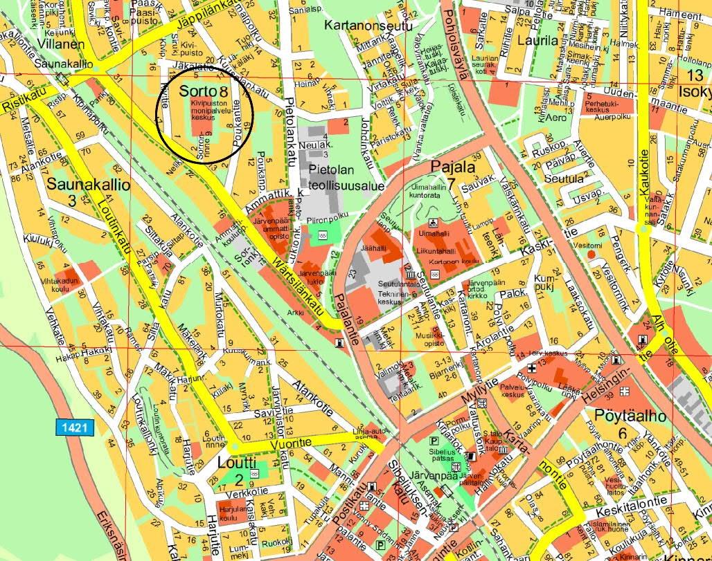 1 PERUS- JA TUNNISTETIEDOT 1.1 TUNNISTETIEDOT Kivipuiston monipalvelukeskuksen laajennus Asemakaavan muutos Diaarinumero JARVENPAA 436/2016 Kaavatunnus 080022 Asemakaavan muutos koskee: 8.