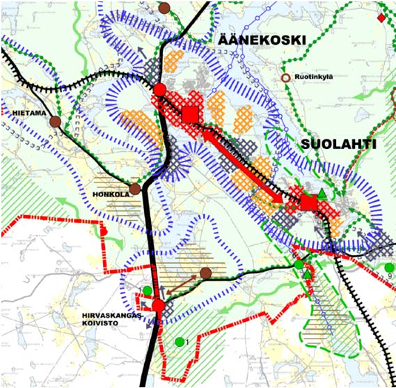 FCG Finnish Consulting Group Oy Kaavaselostus 11 (27) V ä h i t t Vähittäiskaupan yhteenlasketuksi enimmäiskerrosalaksi on määritelty Hirvaskankaalle 20 000 k-m².