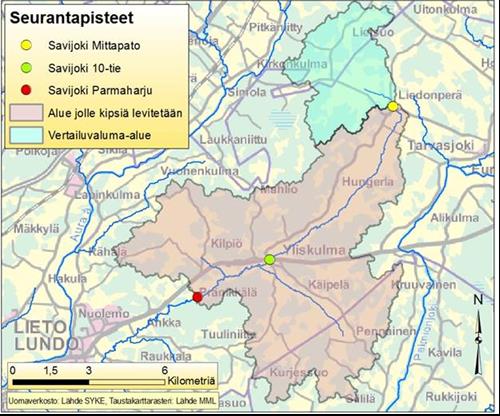 TP 1: Glyfosaatin hajoaminen maassa ja kulkeutuminen veden mukana a) Glyfosaatin ja AMPAn määrät viljelijöiden suorakylvö- ja kyntöpelloilla (Luke) - Ruiskutusajankohta joko keväällä tai syksyllä - 3