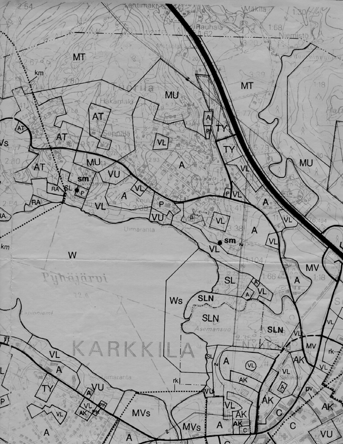 Arkkiehioimiso Olli Kumpulainen Karkkilan kaupunki 0 Torpanie A, 00 Järvenpää, puh: 0- Keski- ja Iä-Tuorilan asemakaavan muuos Yleiskaava Kaavoieava alue on yleiskaavan alueella.