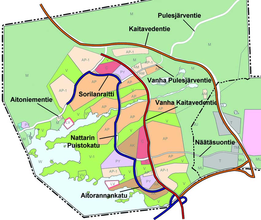 32 nykyistä pidemmän lenkin Tarastenjärven eritasoliittymän kautta, mutta hyötyy suuremmasta matkanopeudesta ja turvaa Kaitavedentien varrella sijaitsevien teollisuustyöpaikkojen ja asutuksen