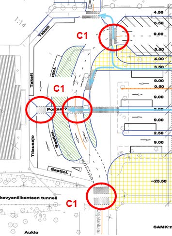 12 3.5 Kohteet, jotka on otettava huomioon seuraavassa suunnitteluvaiheessa (taso C) Kohde C1.