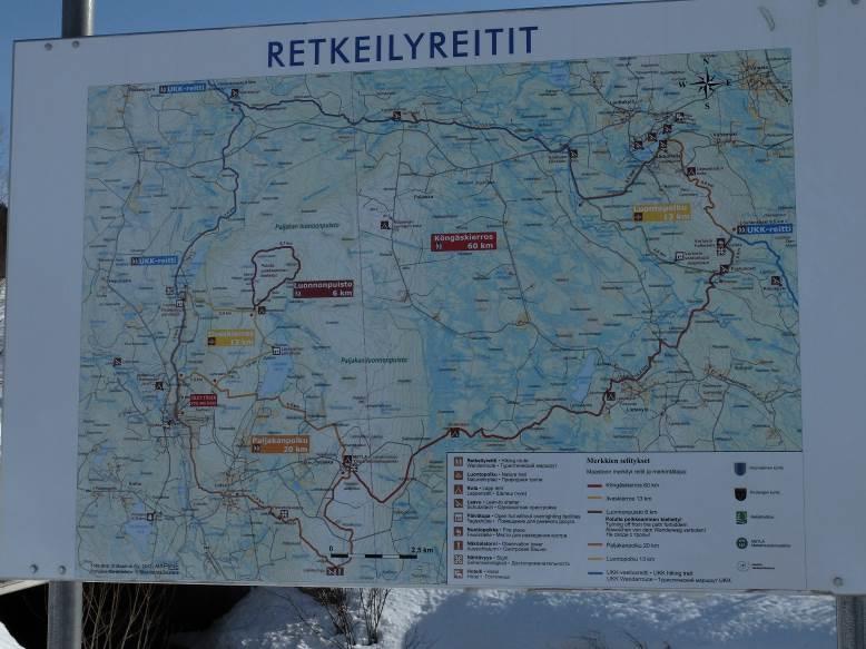 TONKOPURON ASEMAKAAVAN OSITTAINEN MUUTOS JA LAAJENNUS 29 ************************** Kuva 19 Reitistöt ovat alueen sisällä tai sen lähellä Vaikutukset sosiaalisiin oloihin Rakennuskortteleiden