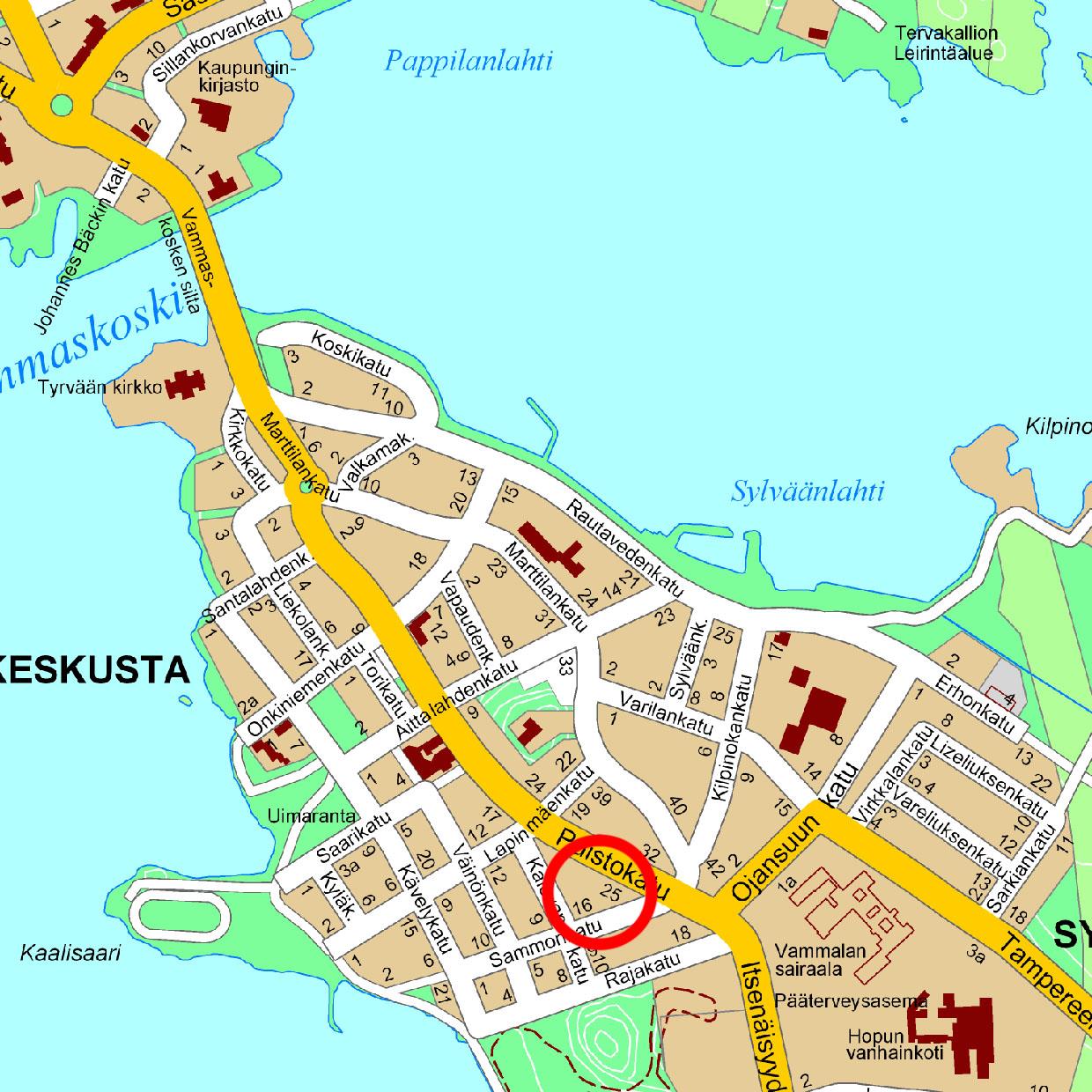 SAMMONKATU 18 ASEMAKAAVANMUUTOS EHDOTUS A_062 KUVA 1: KAAVA-ALUEEN SIJAINTI Asemakaavaehdotus selostus 20.1.2017 OAS Tekninen lautakunta 22.