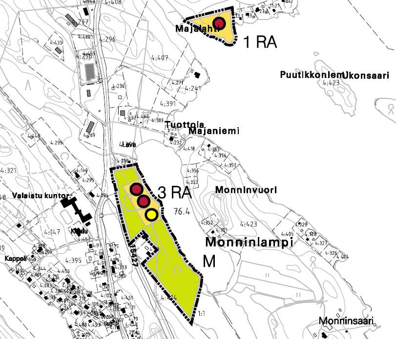 Savonlinnan kaupunki 6(10) Kuva: Voimassa oleva Kirkonkylän osayleiskaava v. 1994.