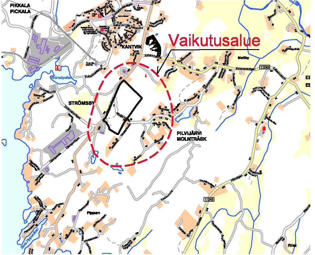 SEPÄNKANNAS III ASEMAKAAVA Osallistumis- ja arviointisuunnitelma (MRL 63 ) Suunnittelualue ja vaikutusalue SUUNNITTELUALUE Asemakaava-alue sijaitsee n.