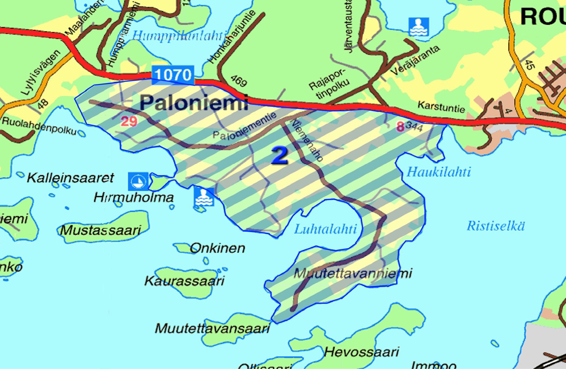 2. Paloniemen alueen osayleiskaava Suunnittelualue käsittää Paloniemen Sammatintien ja Hiidensalmen välisen alueen.