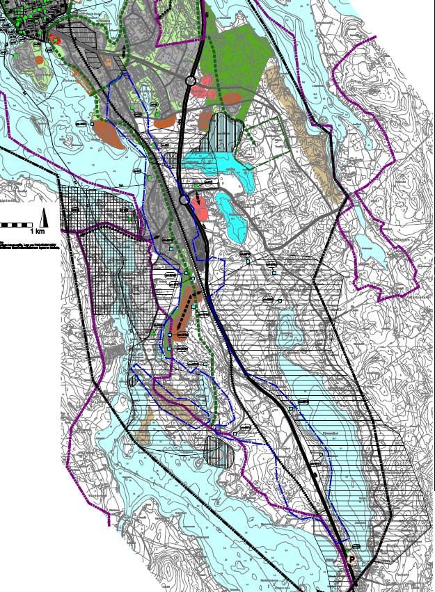 Kuva 19 Ote Iisalmen keskustaseudun osayleiskaavasta (OYK 16) 2007.