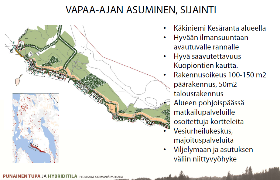 4.4 Vaihtoehdot 4.4.1 Opiskelijatyön tuloksena syntynyt maankäytön suunnitelma, 2011 Arkkitehtiopiskelijat kävivät laajan vuorovaikutuksen asukkaiden kanssa 2011 vuoden aikana ja tekivät maankäytön