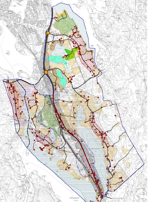4.4.2 Alustava kaavaluonnos, 2014 Yleisötilaisuudessa 30.6.2014 esiteltiin alustavaa kaavaluonnosta, jossa kehitettävät kyläalueet olivat rajatut tiiviimmin kuin lopullisessa kaavaluonnoksessa.