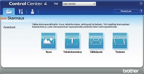 Skannaaminen tietokoneesta 4 Skannaus Voit aloittaa skannauksen. 5 Kuvienkatseluohjelma Näyttää skannatun kuvan.