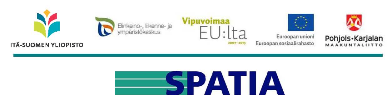 SPATIA Raportteja 1/2013 Itä-Suomen
