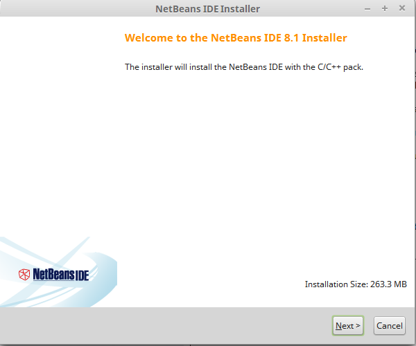 Ja sitten aja se:./netbeans 8.1 cpp linux x64.