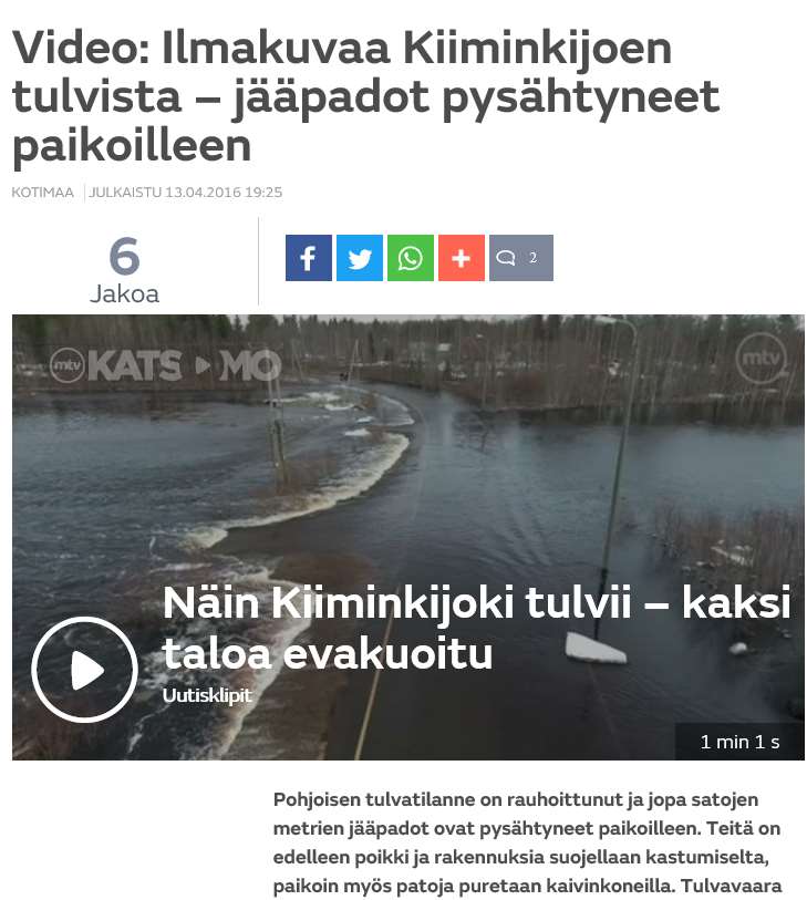 muutamia kuvaajia tai toimittajia, joille oli kertynyt kokemusta kamerakoptereista. Lisäksi niitä käytettiin keskimäärin vain muutamia kertoja kuukaudessa.
